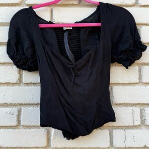 Reformation Sweetheart Neckline Top in Black - Size 6